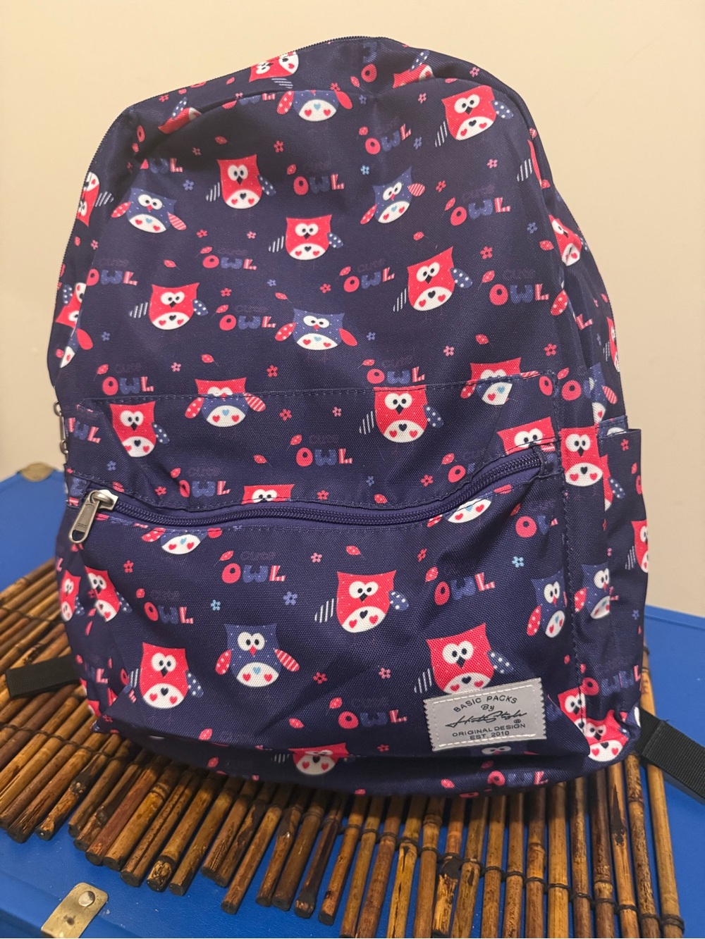 Kids Indigo Owl Backpack with Anti-Theft Pocket